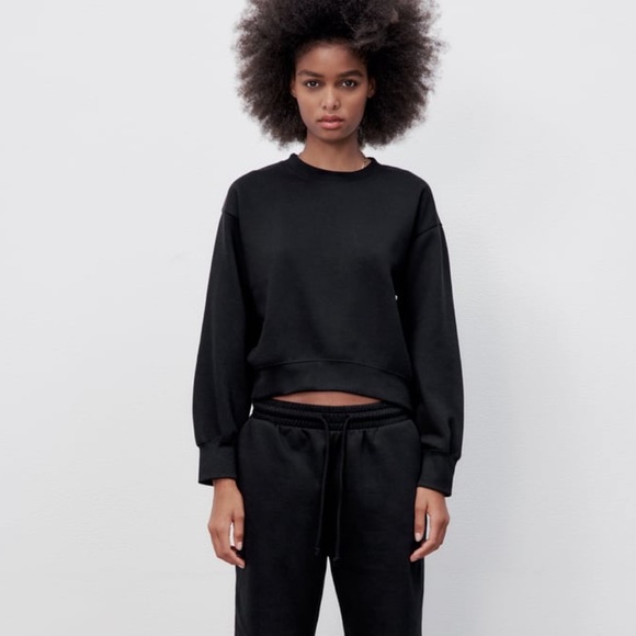 Zara basic black sweatshirt - Picture 3 of 7